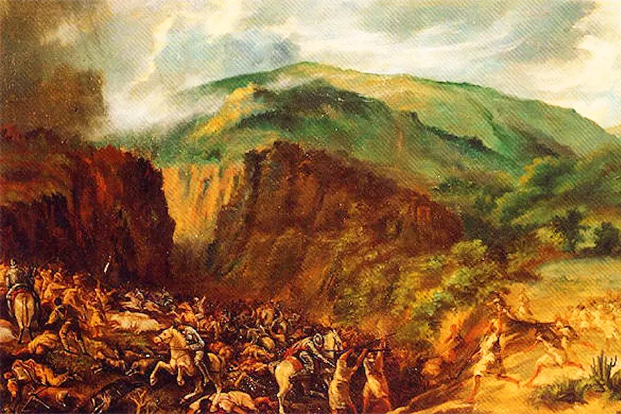 batalla de Acentejo entre guanches y castellanos