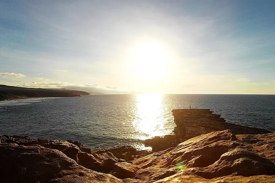 atardecer en Playa de la Pared